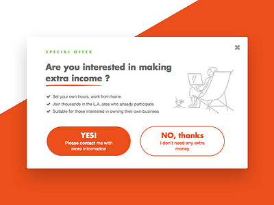Special Offer Popup clean dailyui illustration minimal offer popup question ui