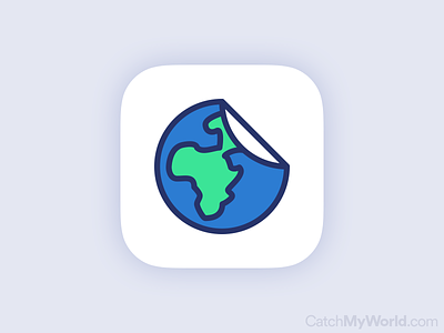 App Icon appicon blue earth icon map sticker travel