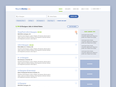 Jobs Search Page