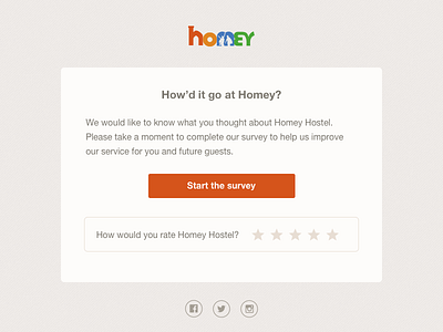 Ask-for-Review Email eamil design email hostel marketing review simple ui