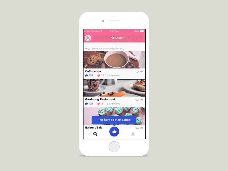 Concept design - wait staff review app animation app mobile principle restaurant review ui ux