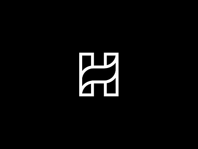 Letter H h logo typogaphy