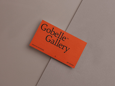 Art Gallery Business Card Design business card clean graphic design minimalistic orange typography