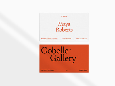 Art Gallery Business Card Design art business card clean graphic design layout minimalistic orange typography