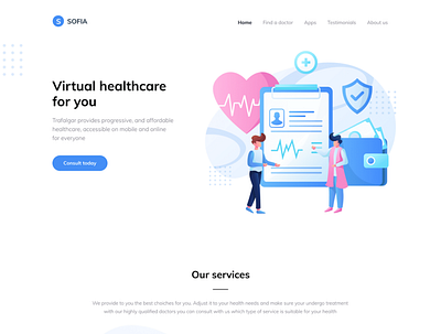 Health Template on Figma design flat minimal typography ui design web website