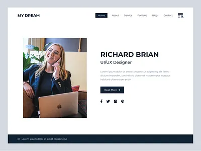 Portfolio Landing Page Ui Design With Figma cv landing page cv website daily ui figma figma uidesign landing page portfoio landing page portfolio resume landing page resume website