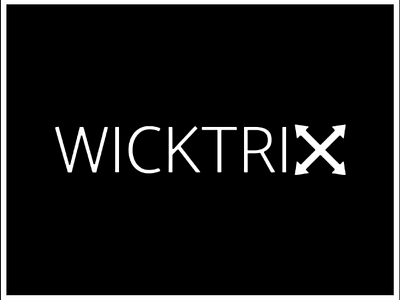 Our Wicktrix Media Logo branding design flat icon illustration logo minimal typography vector