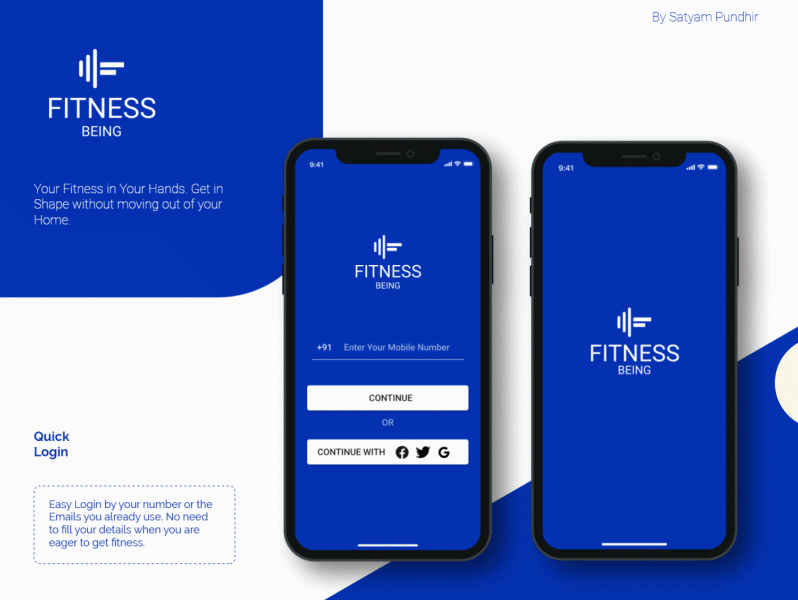 Fitness App app product design