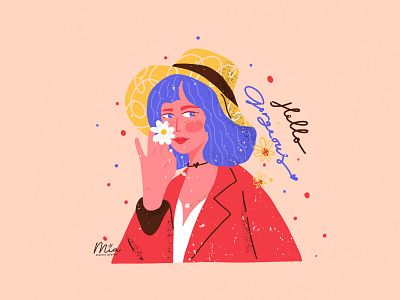 Hello Gorgeous Illustration art beauty colorful cute design draw drawing female flower girl gorgeous illustration lovely quote typogaphy women