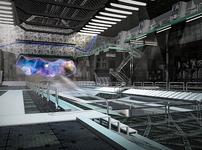 Hangar Futurista (sin nave) 3d arnold maya maya 3d modeling photoshop render sci fi space spaceship station