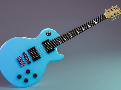 Guitarra electrica 3d arnold maya 3d modeling render