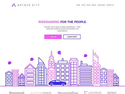Arcade City Website design web