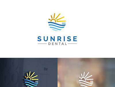 Sunrise Dental branding illustration logo