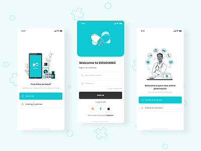 DRUGINNG app illustration mobile mobile app mobile app design mobile design mobile ui uidesign uiux