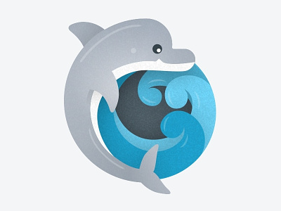 Dolphin dolphin illustration logo