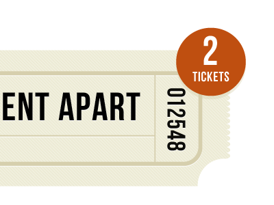 An Event Apart Tickets One Pager aea tickets