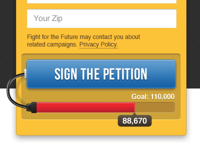 Sign the Petition! button signup