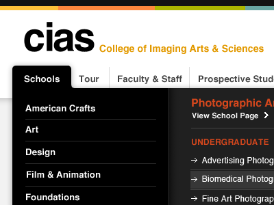 Holy Drop Down Menu - Minus the X cias interface website drop down