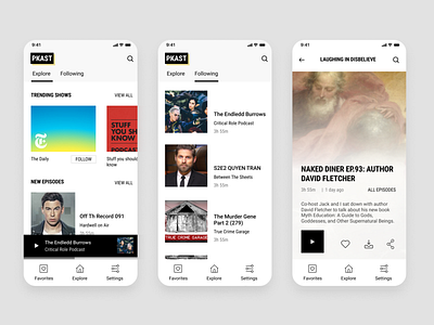 PKAST - Podcast App Concept android app concept design experience figma mobile music player podcast ui ux