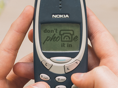 don't ☎ it in bitmap text doodle play on words