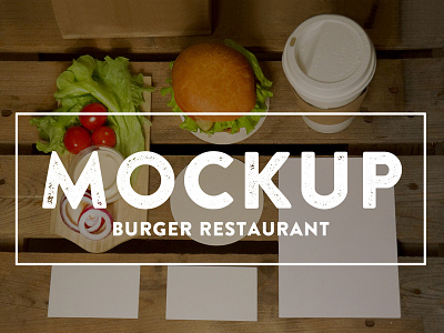 Burger restaurant mockups