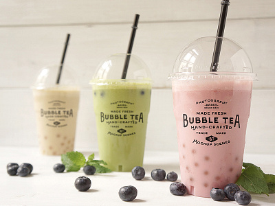 Bubble Tea PSD Mockups