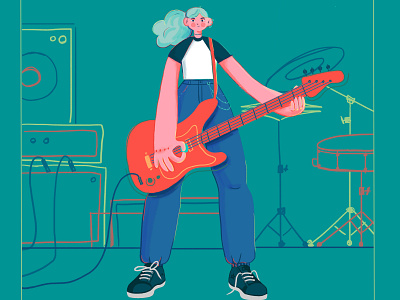 Rock girl character characterdesign digital illustration graphicdesign illustration illustration design illustration digital