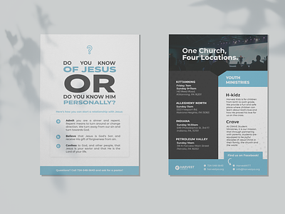 Ministry Info Handout a6 branding brochure christian church design handout minimal ministry mockup modern postcard print stationary