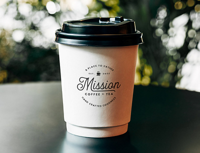 Mission Coffee + Tea branding christian church coffee design logo mockup