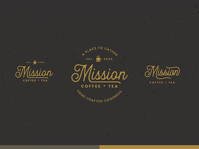 Mission Coffee + Tea branding christian church design logo mockup