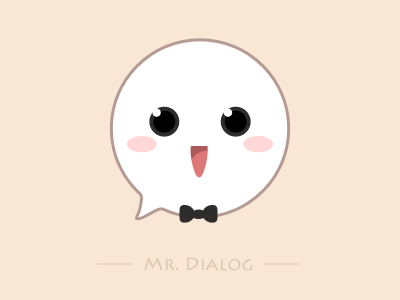 Mr.Dialog cute dialog emoticon phiz