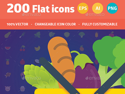 Foodie Useful Flat Icons flat icon food flat icons food icons foodie fruits icons icons bundle illustrator kitchen icons market icons useful icons vector web icons