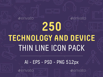 Technology And Device Thin Line Icon Pack 1