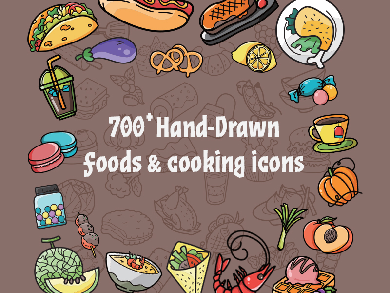 700 Food Cooking Hand Drawn Icons By Iconsoul On Dribbble