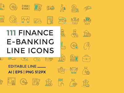 Finance and Banking Line Icons banking icons color line icons editable line editable stroke finance icons financial icons internet banking line icons money statistics
