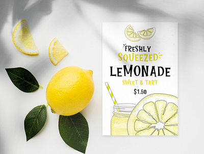 Lemonade event food food and drink food illustration fresh illustration lemon lemonade postcard poster design vector