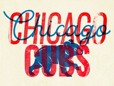 Chicago Cubs baseball blue chicago chicago cubs graphic grunge red retro sports typography