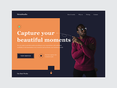 Photograph landing page design