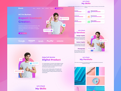 Glassify Portfolio Website design glass glassmorphism landing page portfolio product designer ui ui designer ux website