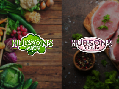 Hudsons Farms/Meats branding design illustration logo vector