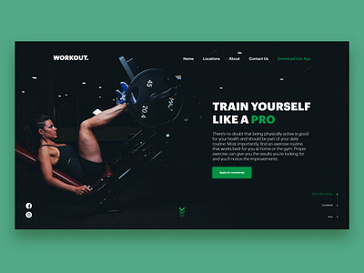 Workout Ui landing page