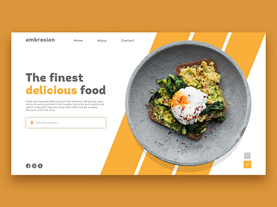 Food Ui landing page