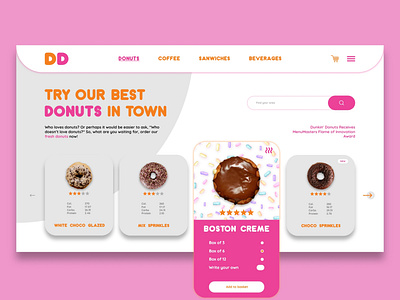 Dunkin Donuts Ui landing Page