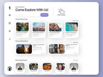 Travel Ui Design designinspiration dribble landingpage travel uidesign uiux uiuxdesign uiuxdesigner usamart uxdesign webdesign