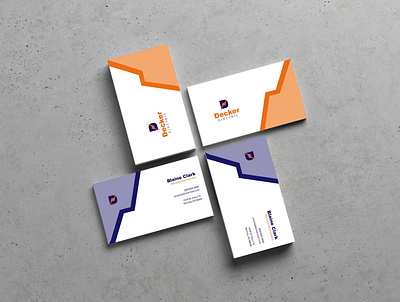 Decker Electric - business cards branding design logo