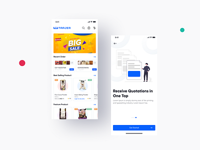 Wholesale Ecommerce App UI branding ecommerce home page landing page listing mobile app onboarding responsive ui restaurant screen store