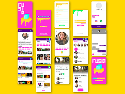 fusio mobile app app colorful design graphic design icon illustration interface mobile photoshop ui ux vector web