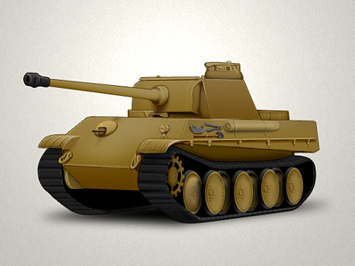 Panther tank game icon illustration tank