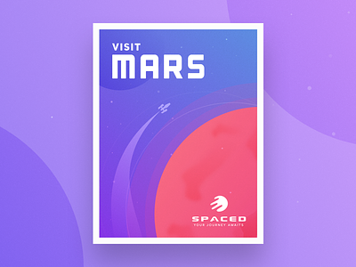 SPACED Mars Travel Poster