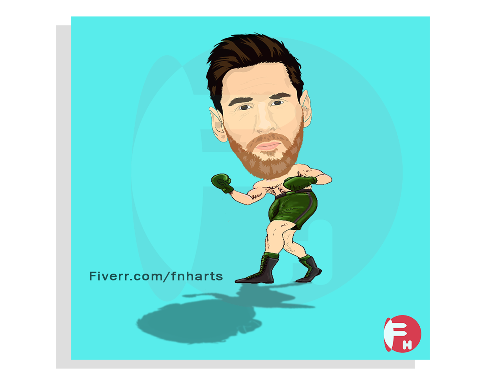 Lionel Messi Cartoon Portrait Caricature by Fnharts on Dribbble